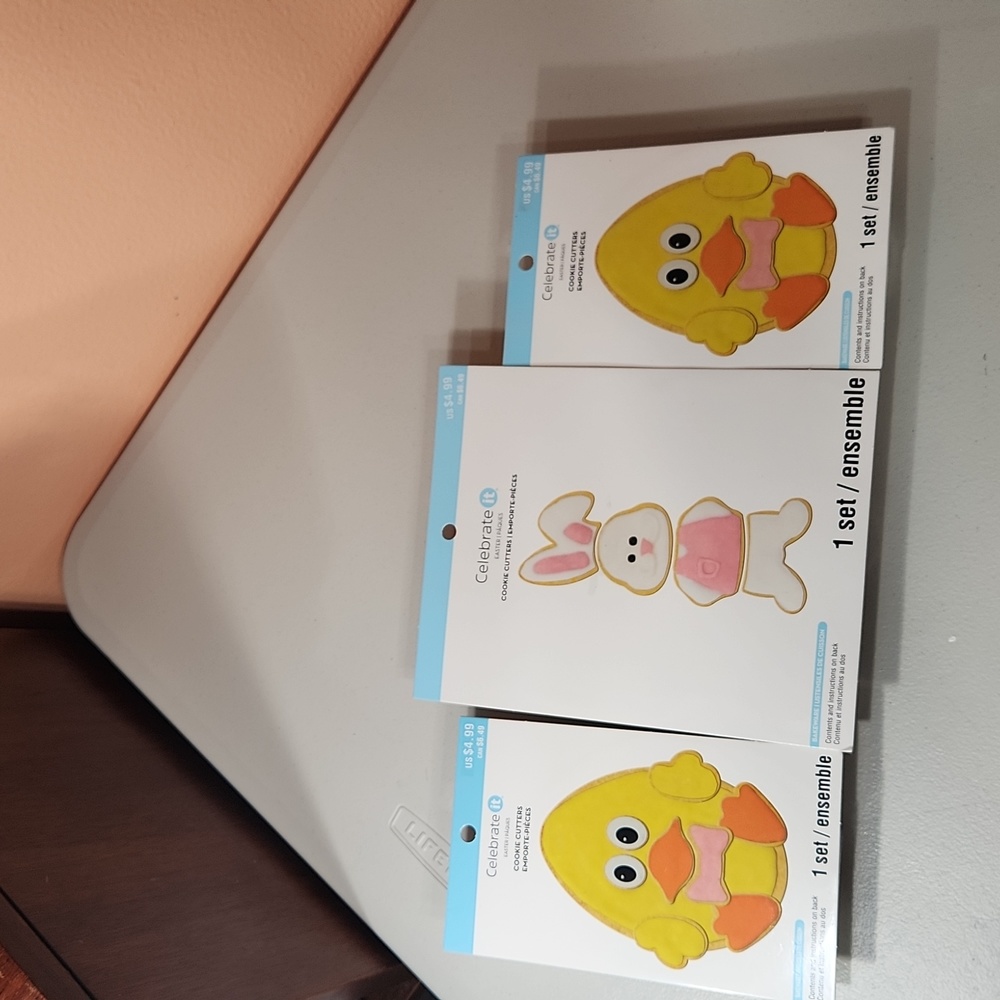 ☀️NWT!Celebrate It Lot of 3 Cookie Cutters Bunny & Chick's